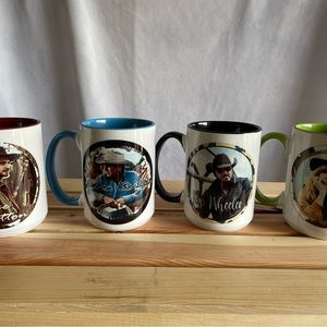 Brand new Set of 4 15 oz Coffee Mugs Dutton Themed